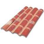 Plaque ondulée en fibres ciment - support de tuile canal - Eternit Soutuile 230 FR - flammée - 1,65 M x 0,96 M