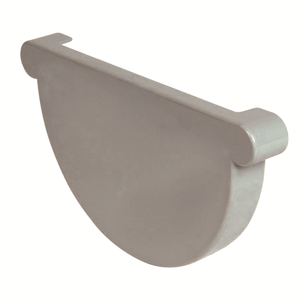 Fond de gouttière demi-ronde Nicoll - Développé 33 cm- Longueur 26 mm - Droite/Gauche - Techtan - Anthracite