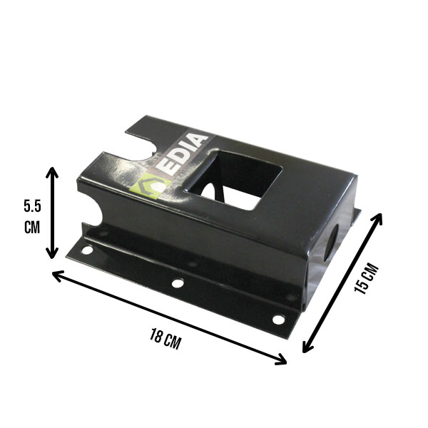 Dévidoir mural métallique Edia pour tuyau d'arrosage de 50 mètres diamètre 15 mm - vert et noir