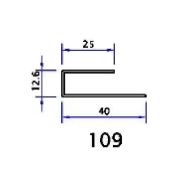 Profilé en U en PVC blanc - Bordure de finition pour lambris de sous-toiture - Longueur 6,00 M