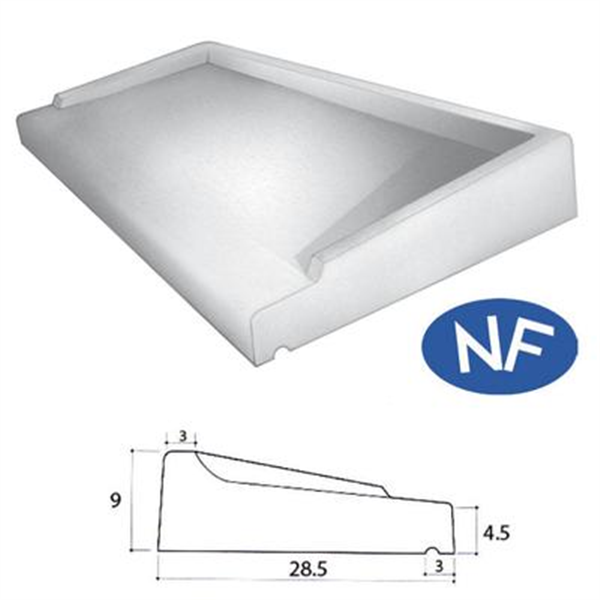 Appui de baie béton ABS 1 - Larg. 28,5 cm