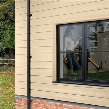 Lame de bardage en fibres-ciment Cedral Click finition relief - 186 MM x 12,00 MM - L. 3,60 M - Blanc vanille C02