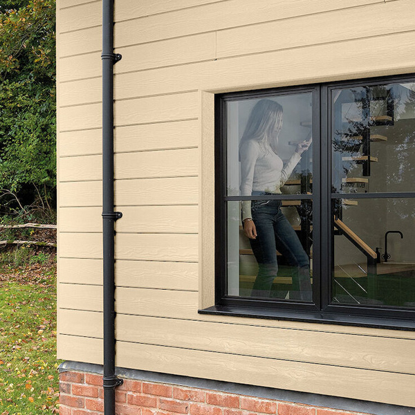 Lame de bardage en fibres-ciment Cedral Click finition relief - 186 MM x 12,00 MM - L. 3,60 M - Blanc vanille C02