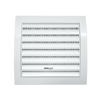 Grille de ventilation réglable carrée avec moustiquaire - 150  x 150 mm - Blanc - Autogyre