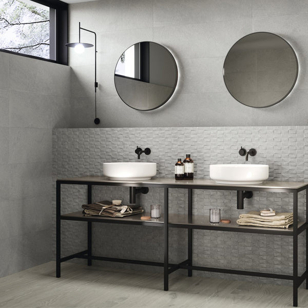 Faïence murale effet pierre Burlington Eden - 30,0 CM x 90,0 CM - ép. 10,90 MM - Grey