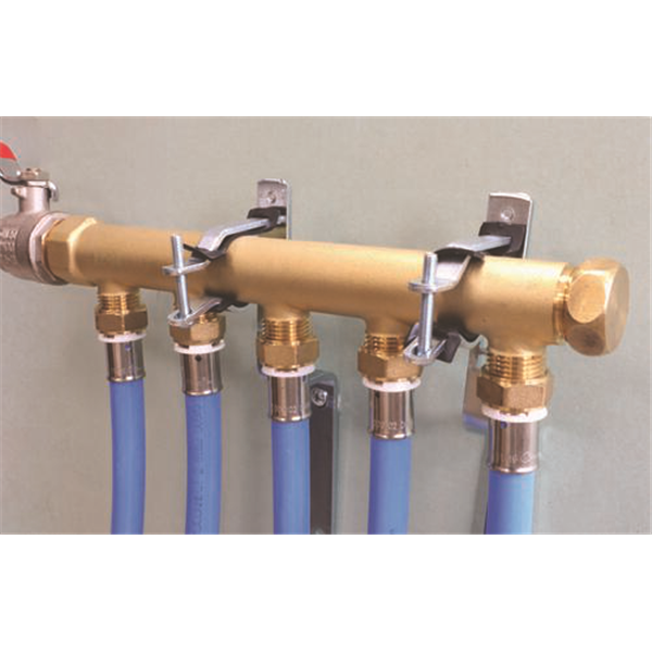 Jeu de 2 supports métal avec isolant pour collecteur - Compatible 20/27 à 33/42