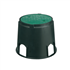 Regard mini rond vannes arrosage enterré - Diamètre 20 cm Hauteur 23 cm - Couvercle vert