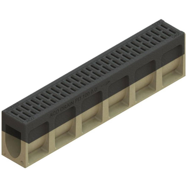 ACO MONOBLOCK URBAIN P100V - D400 COULEUR MARBRE - BETON POLYMERE