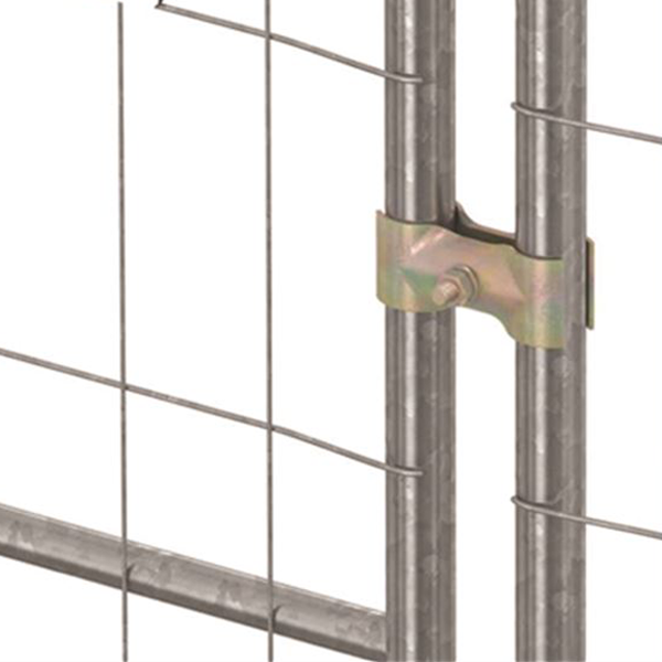 Collier de serrage anti-vandalisme pour clôture mobile de chantier - Dimensions 130 x 55 x 16 mm