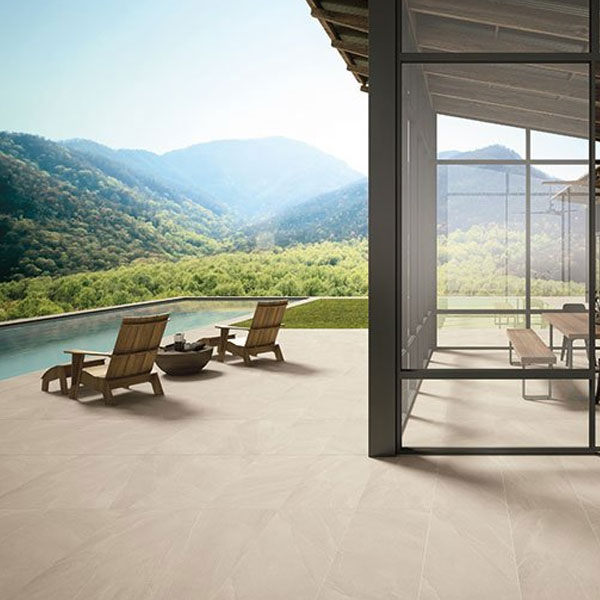 Carrelage extérieur grès cérame émaillé rectifié effet pierre Volcano - 90,0 cm x 45,0 cm - ép. 20,00 mm - Marsili