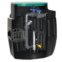 Station de relevage eaux chargées évolutive Sanirel 420 EVO avec kit connexion 1 pompe 408 - Cuve 420L - Hauteur 100 cm