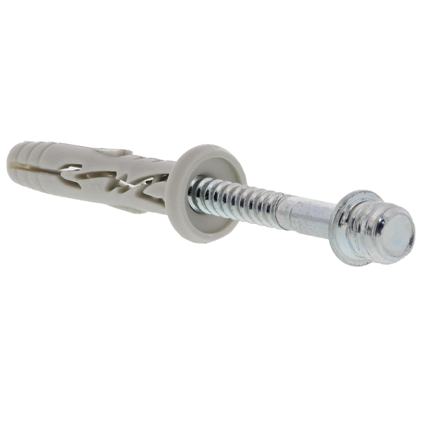 Cheville nylon à frapper Spit Hit-M P avec patte à vis zinguée M7 - 6 x 32 mm - boîte de 100