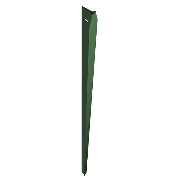 Poteau en T à sceller pour grillage simple torsion et grillage souple Jarditor - vert RAL6005 - 30 x 30 x 2,70 mm - hauteur 1,50 M