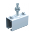 Manchon support de raccordement Mantion 5041MC à tige courte M12 - pour rail 5040
