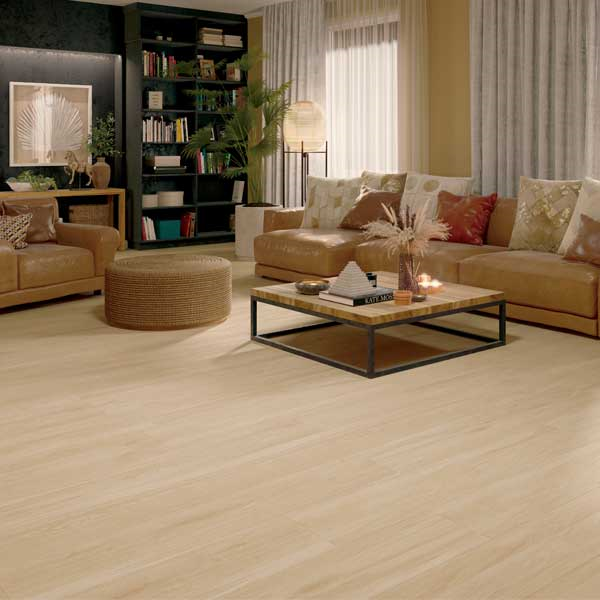 Carrelage imitation bois intérieur Naturel en grès cérame émaillé – 120 x 23.3 cm – ép. 8.7 mm - Nook