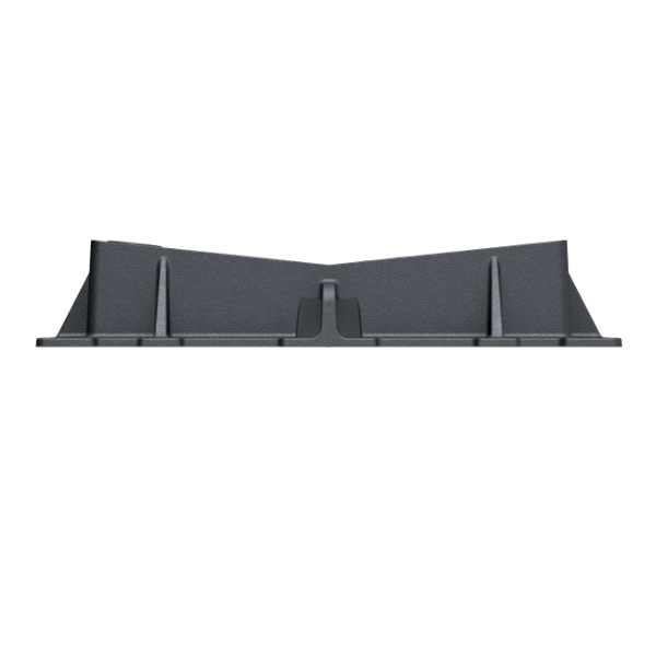 Grille carrée concave verrouillée en fonte PMR D400 avec cadre - ouverture libre 600,0 mm x 600,0 mm