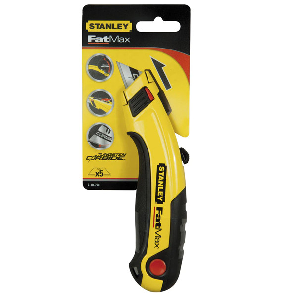 Cutter à lame rétractable Fatmax Stanley avec 5 lames Carbide