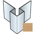 Profil d'angle extérieur symétrique pour bardage Cedral Lap - Aluminium laqué Jaune sable C71 - longueur 3,00 M