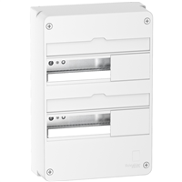 Coffret de répartition électrique en saillie Schneider Resi9 - deux rangées de 13 modules - blanc