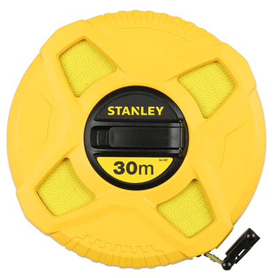 Décamètre mesure longue - Stanley - ruban 30 mètres en fibre de verre classe 3