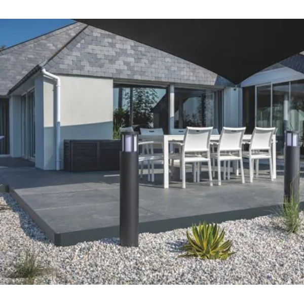 Profilé de finition terrasse sur plots - Clipsable - 2,40 m x 100,00 MM - Gris anthracite - Lot de 2