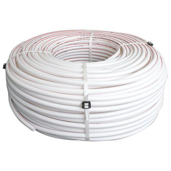 Tube PER-B - Nu Ø13x16 mm - Couronne 240m - Blanc liseré rouge - NF et QB