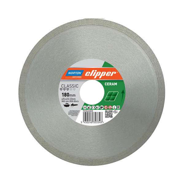 Disque diamant CLASSIC CERAMIC - 125x22.23mm  Norton Clipper