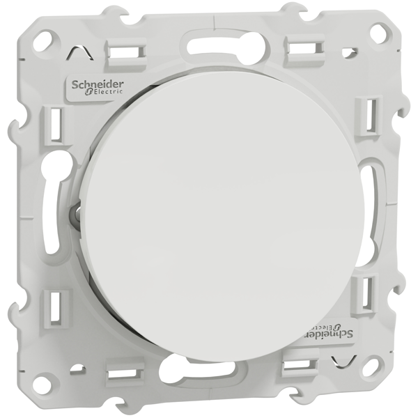 Interrupteur va-et-vient simple Schneider Odace - avec support de fixation à visser - blanc - 10A 250V