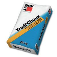 Mortier à la chaux pour rénovation de façades - Tradi'chaux Clair - Grain moyen - Oslo - sac de 25 kg