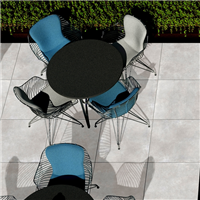 Carrelage extérieur en grès cérame rectifié effet béton Icon Grip - 60 CM x 60 CM - ép. 20 MM - Almond