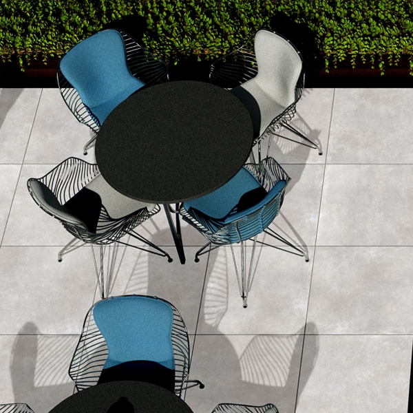 Carrelage extérieur en grès cérame rectifié effet béton Icon Grip - 60 CM x 60 CM - ép. 20 MM - Ash