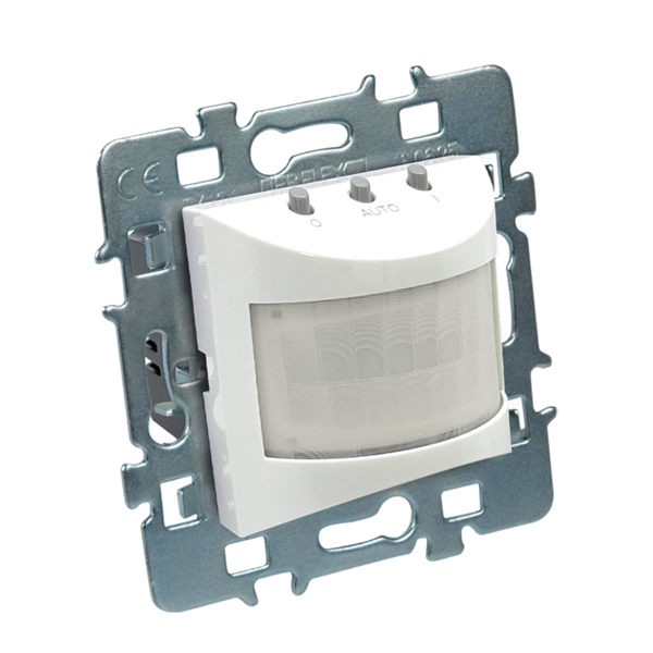 Interrupteur automatique Debflex avec support en métal - 48 x 48 x 58,8 mm - ABS - Blanc