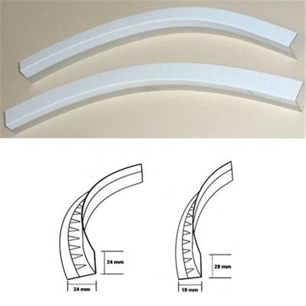 Cornière souple adhésive pour arrondi - acier galvanisé revêtu PVC blanc - 24 MM x 24,00 MM - Longueur 2,50 m
