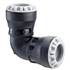 Coude 90° encliquetable Série 1 pour canalisations PEHD pression PN16 - Plasson - ⌀50 mm