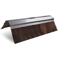 Closoir de faitage rigide ventilé galvanisé plomb ELOS - 140 MMx2 M - Naturel