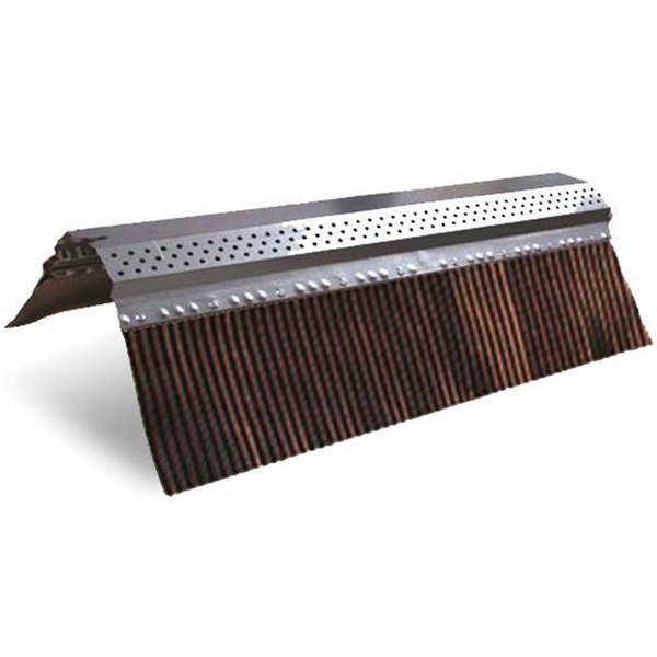 Closoir de faitage rigide ventilé galvanisé plomb ELOS - 140 MMx2 M -