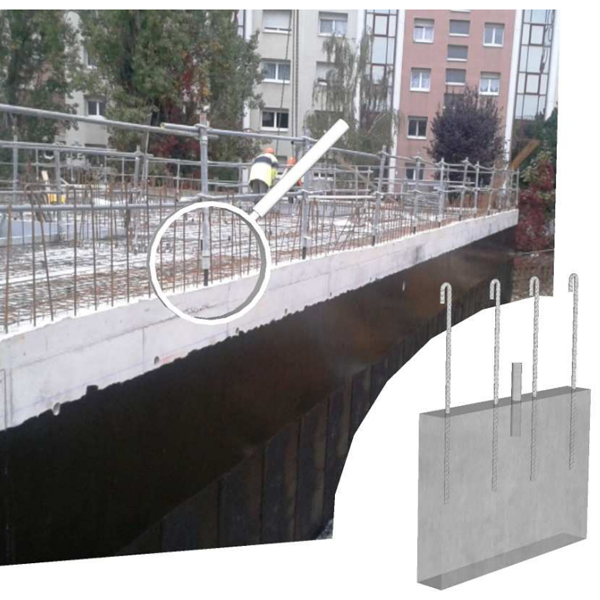 Réservation de pied de garde-corps - tube en acier de diamètre intérieur 26 MM - hauteur 500 MM - 25 unités