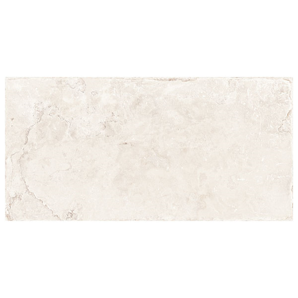 Carrelage effet pierre en grès cérame - Pietra D'Itria - 60,4 cm x 30,00 cm - ép. 8,2 mm - Avorio