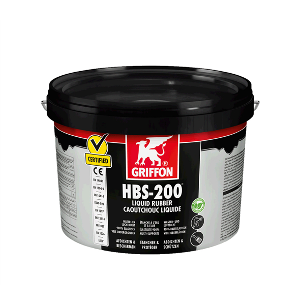 HBS-200 CAOUTCHOUC LIQUIDE 5L - ETANCHÉIFIER LES SURFACES À L'EAU ET À L'AIR