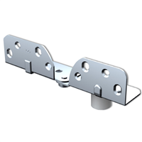 Guide inférieur gauche sur charnière Mantion 1101GG galvanisé porte de garage Garline ou Hercule