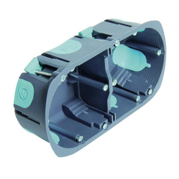 Boite d'appareillage double cloisons sèches Stop air - Ø 67 mm - Profondeur 40 mm - Gris