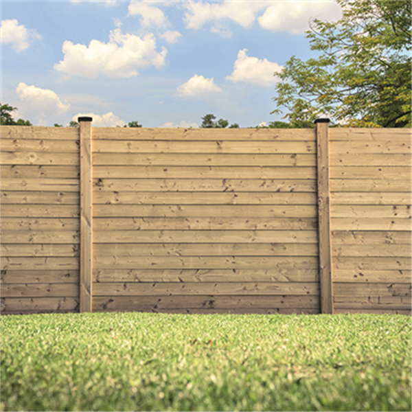 Poteau de départ/fin pour clôture en bois Denver - Pin traité Classe 4 vert - 90 x 90 mm - Hauteur 2,40 M