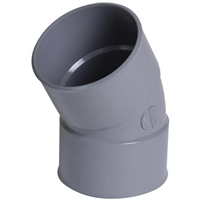 Coude simple femelle/femelle Nicoll pour l'évacuation - Degré angle 30° - Diamètre 80 mm - PVC -  Gris