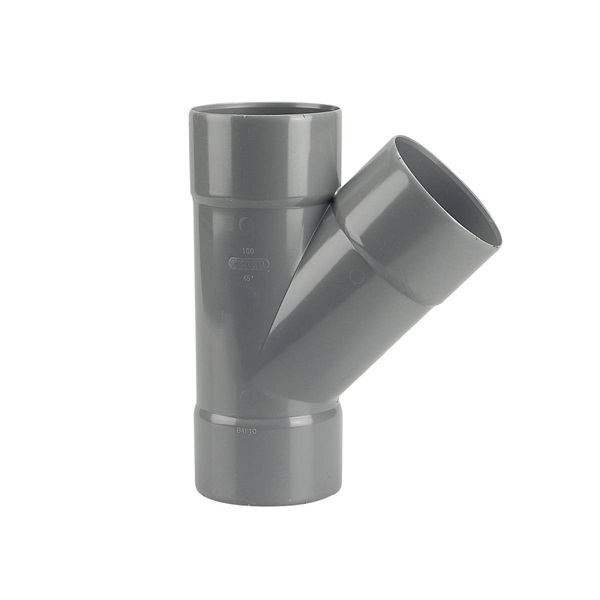 Culotte PVC FF à coller - Angle 45° - ⌀ 100 mm - Évacuation des eaux