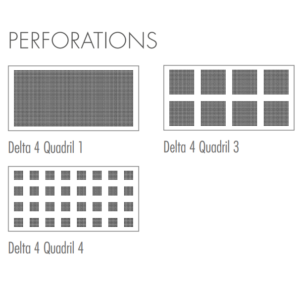 Plaque de plâtre perforée Knauf Delta 4 pour plafond acoustique - Quadril 3 - 2,40 M x 1,20 M - ép. 12,5 MM