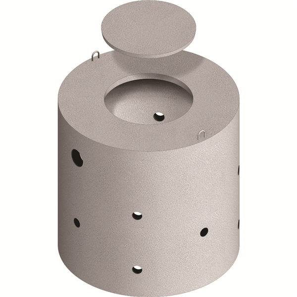 Regard de puit filtrant et cylindrique avec tampon et oreilles de levage - diamètre 1100 MM - hauteur 1080 MM