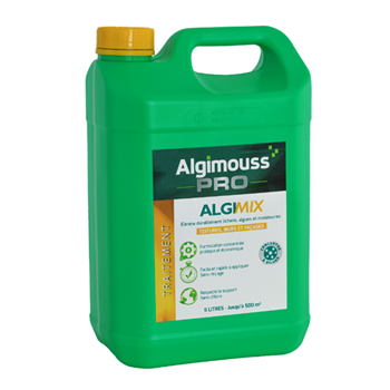 Traitement fongicide toitures murs façades - Algimix - concentré à diluer - bidon de 5 litres