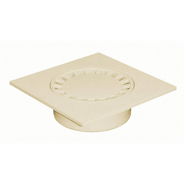 SIPHON DE COUR PVC 300X300 SABLE