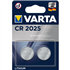 Pile électronique bouton Varta CR2025 - Lot de deux piles
