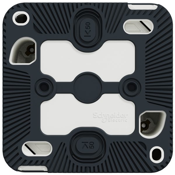 Prise de courant 2P+T en saillie Schneider Mureva Styl complète - IP55 - IK08 - blanc - 16A 250V